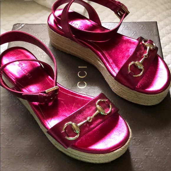 raspberry shoes and bag